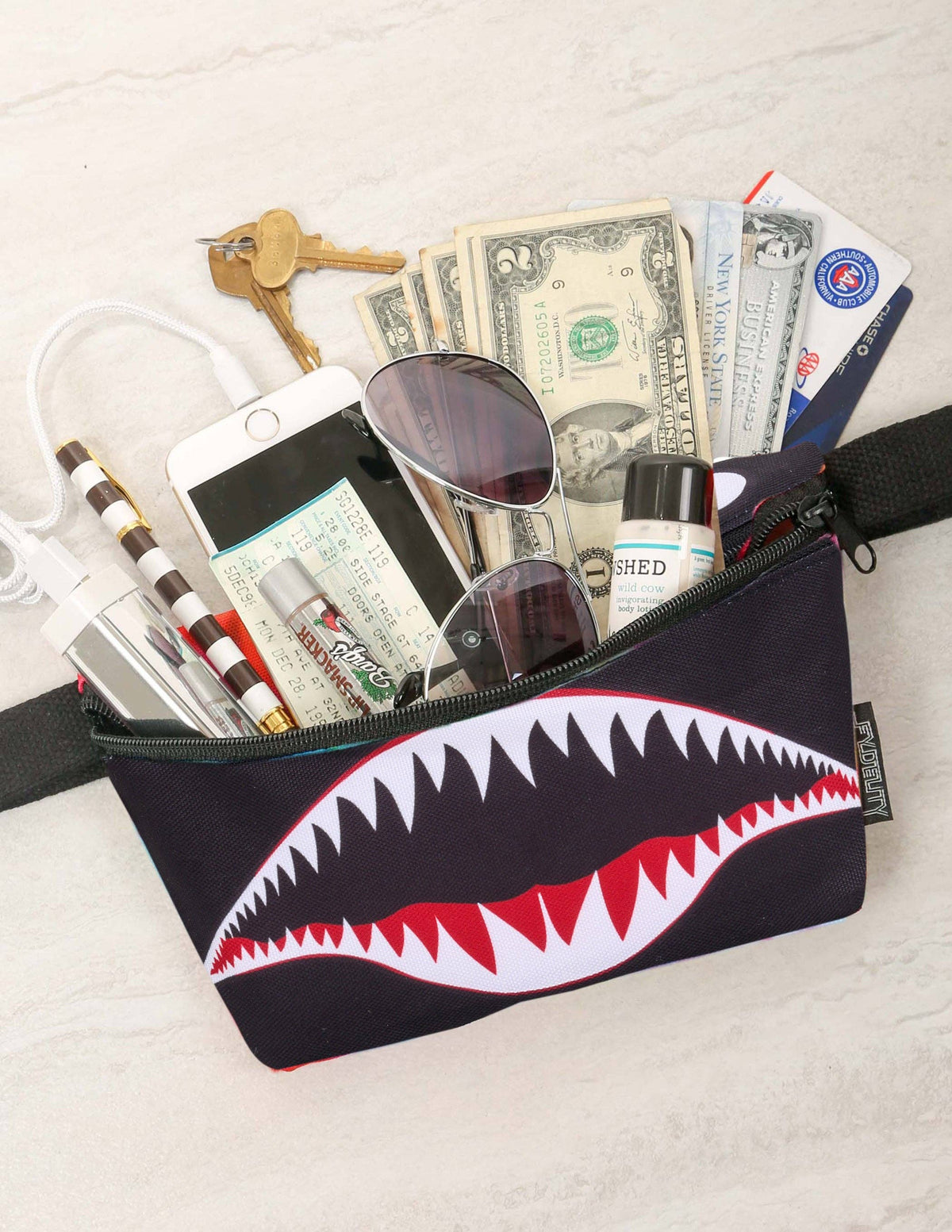 83067: Fanny Pack | Ultra Slim| Flying Tiger Black