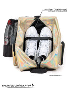 98152: Freewheelin' Roller Skate Bag Pack | Laser Rose Gold
