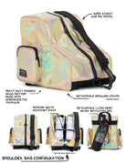 98152: Freewheelin' Roller Skate Bag Pack | Laser Rose Gold