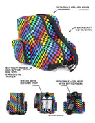 98101: Freewheelin' Roller Skate Bag Pack | INDY Rainbow Black