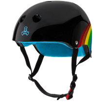 Load image into Gallery viewer, Triple 8 Sweatsaver Helmet - Black Rainbow
