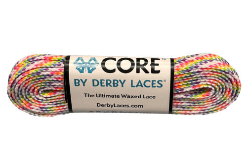 Core by Derby Laces 84 inches - White Rainbow