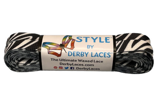 Derby Laces 72 inch - Zebra