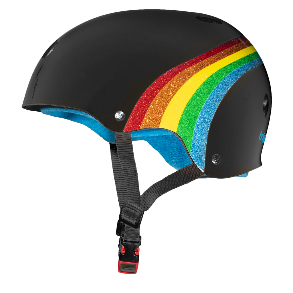 Triple 8 Sweatsaver Helmet - Black Rainbow